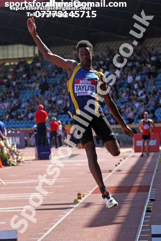Mens long jump, 2019 Muller British Championships, Alexander Stadium, Birmingham. Photo: David T. Hewitson/Sports for All Pics